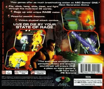 One (US) box cover back